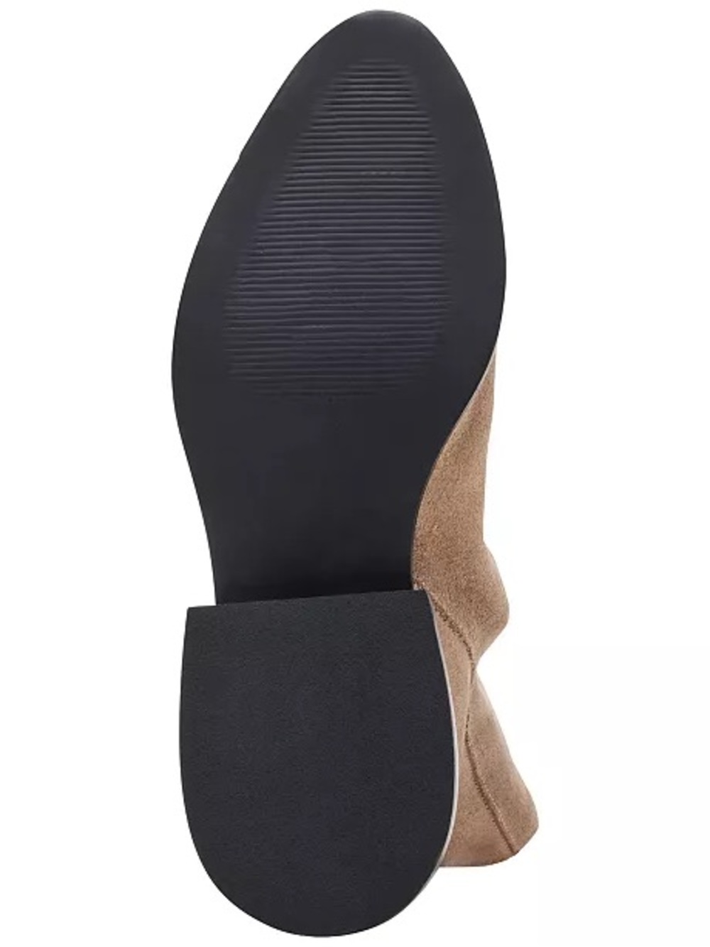 ♥️♥️ Steve Madden Women's Nexie Slouch Block Heel Booties - Taupe Sued - Picture 5 of 6